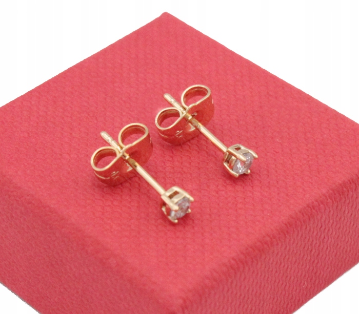 

Kolczyki Złote 18 krt Cyrkonie 3 MM Xuping