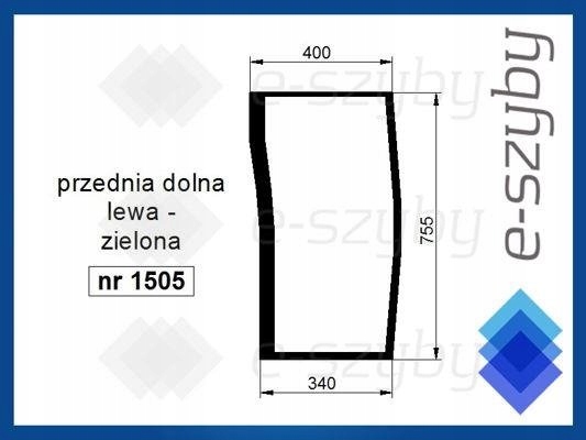 sklo Mf série 4200 4300 přední spodní levé