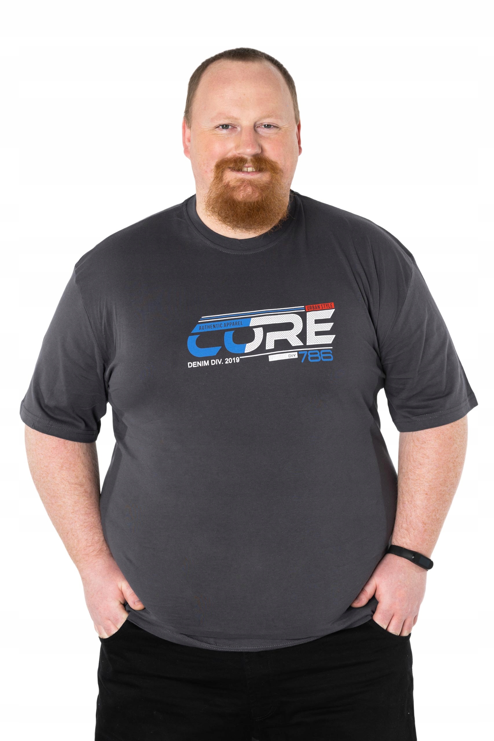 

Duży Podkoszulek Koszulka T-shirt Męski 2560-7 3XL