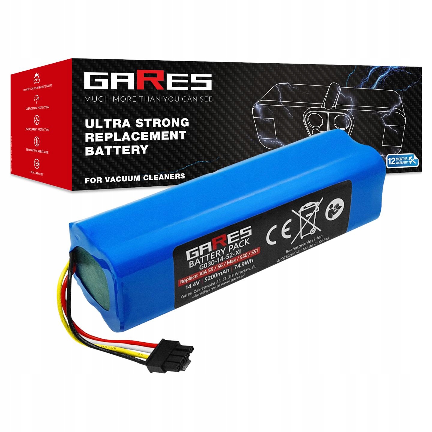 Batéria pre Xiaomi Roborock BRR-2P4S-5200S BRR-2P4S-5200D 5,2Ah