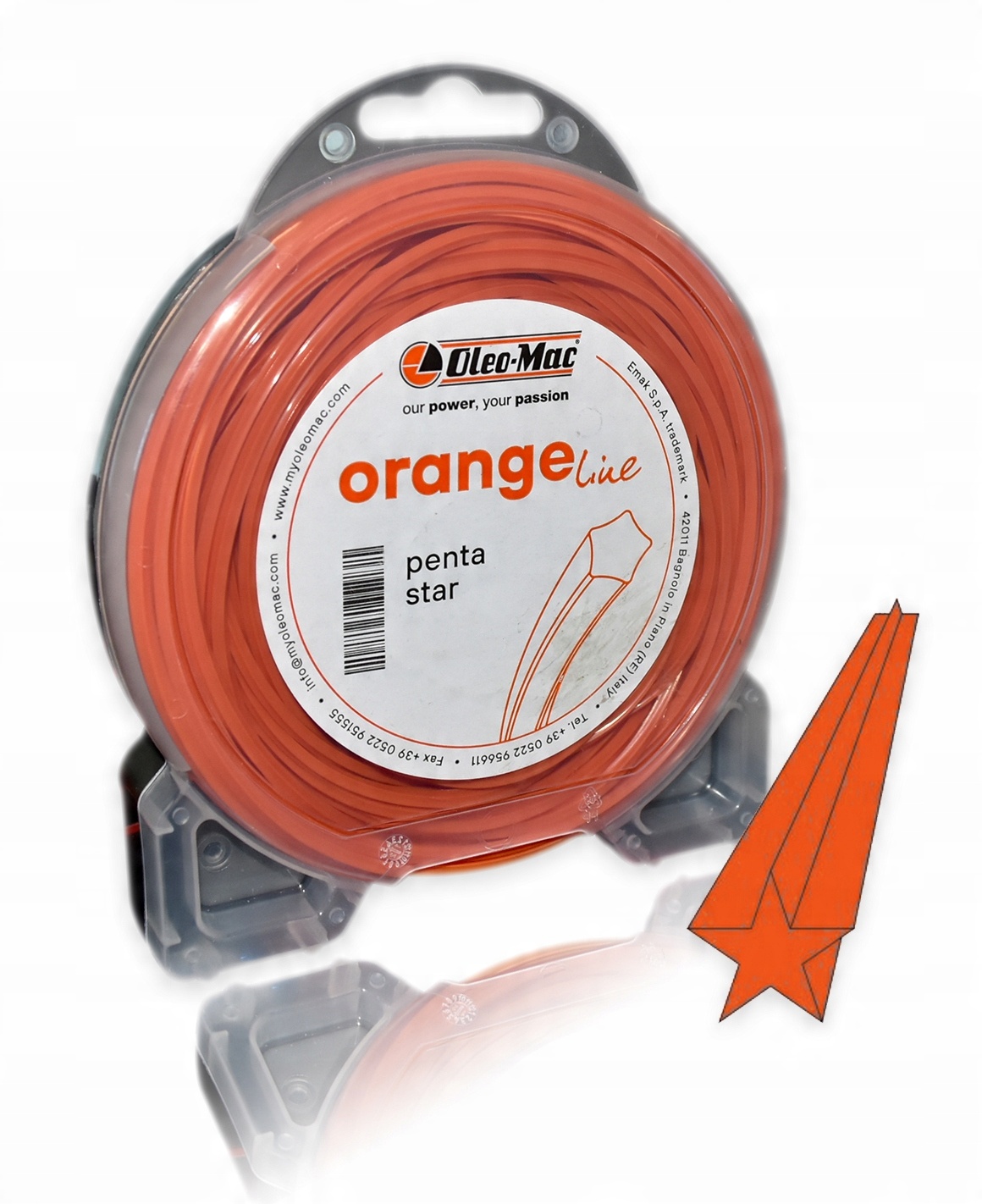 

Oleo Mac Żyłka Tnąca 2,4MM/15M Penta Star-w