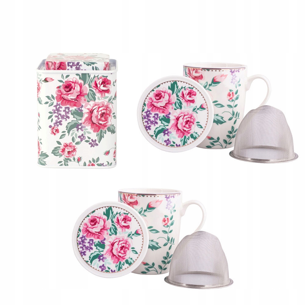 

Porcelanowy Kubek Z Zaparzaczem 2szt Puszka