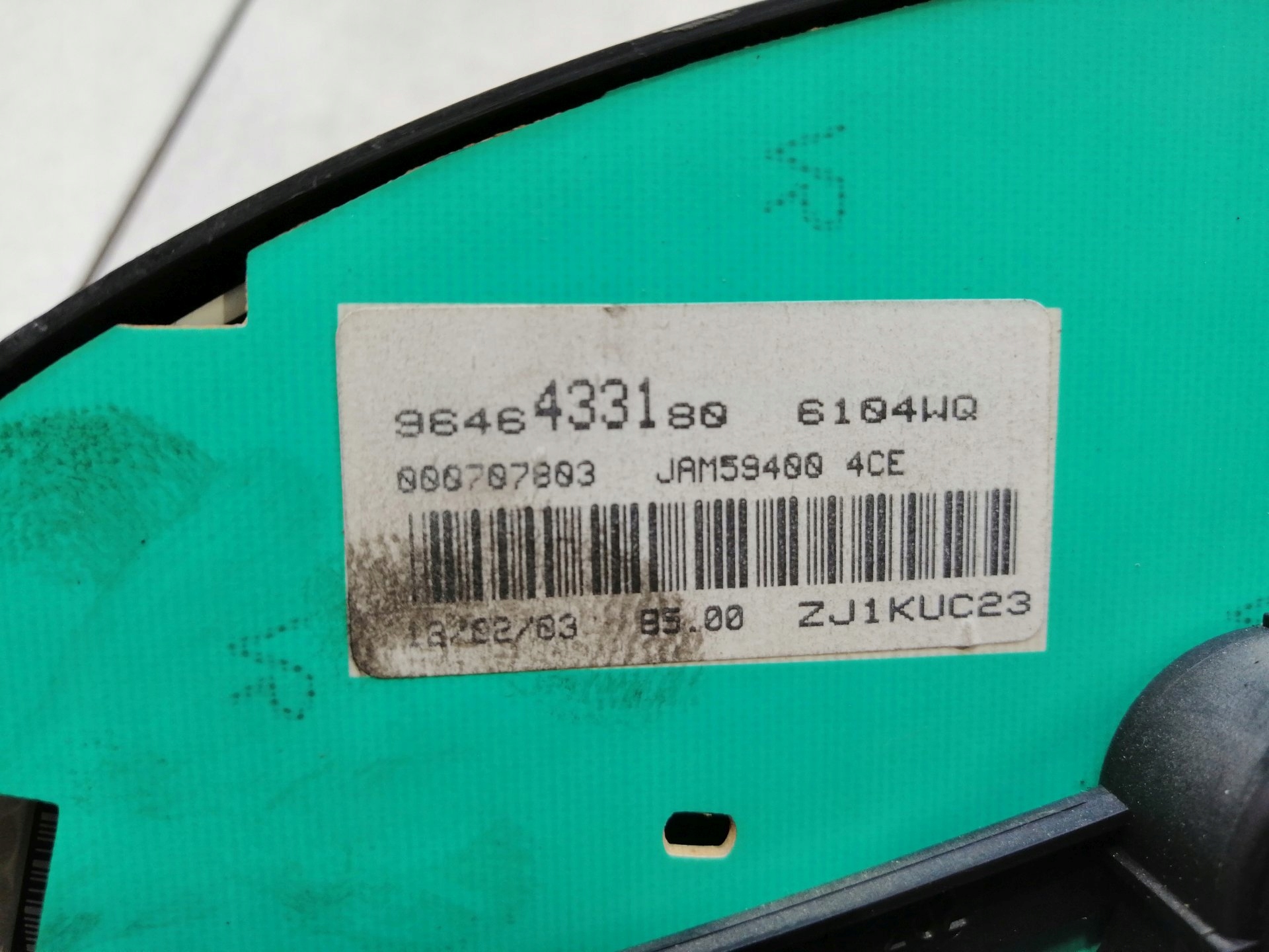 dials dials BERLINGO 1.4 LIFT 9646433180