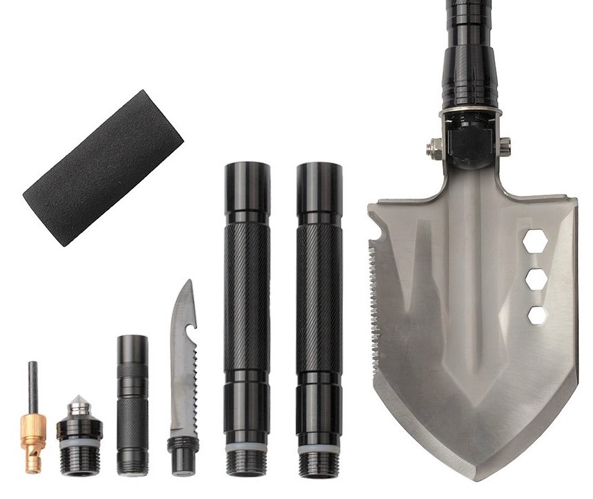 WIELOFUNKCYJNA SAPERKA SKŁADANA W WALIZCE SURVIVAL Marka BSH ADVENTURE