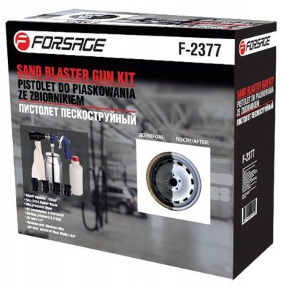 PISTOLET DO PIASKOWANIA PIASKARKA zbiornik 1L DYSZE Marka Forsage