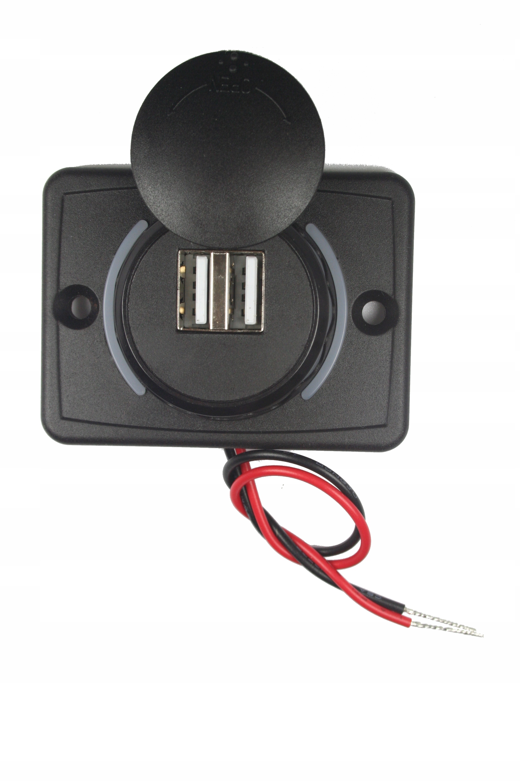 ŁADOWARKA SAMOCHODOWA 2xUSB MONTAŻOWA 5V 3,1A TYP3