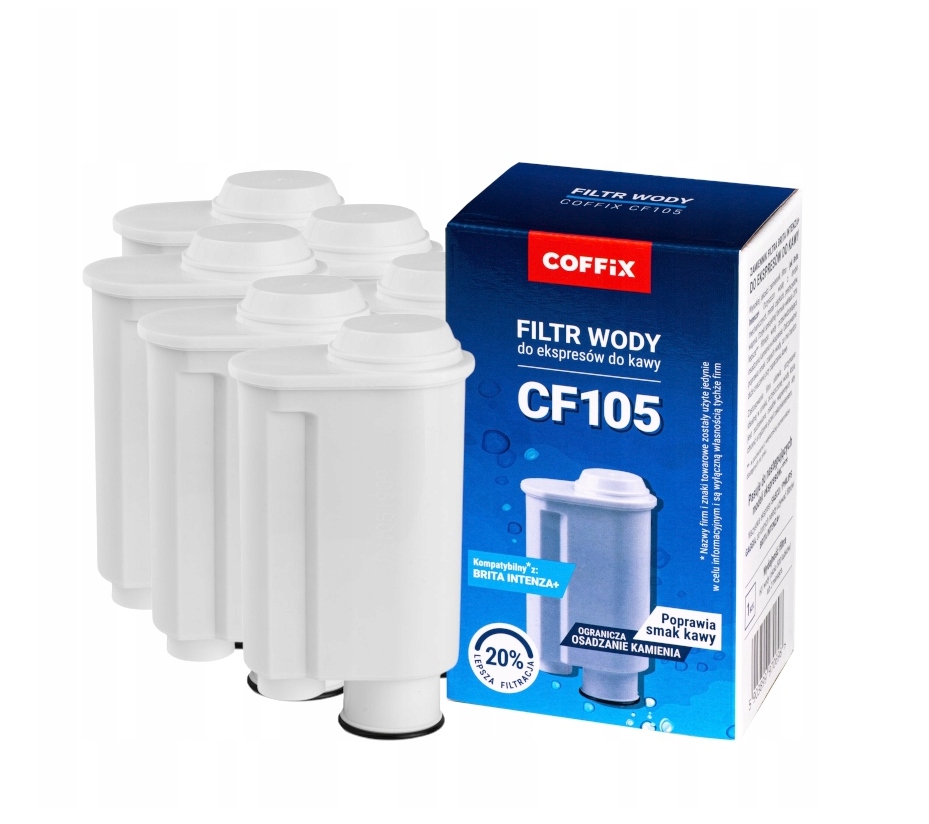 Filtr wody Coffix CF105 do ekspresu Saeco Philips Brita Intenza+ 60L 6 szt
