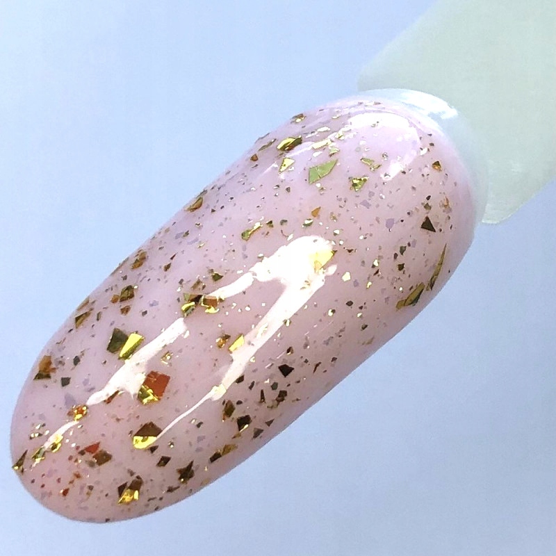 BOSKA NAILS TOP CELEBRITY GOLD TOP NO WIPE Z KAWAŁKAMI ZŁOTEJ FOLII 6 ml Marka Boska Nails