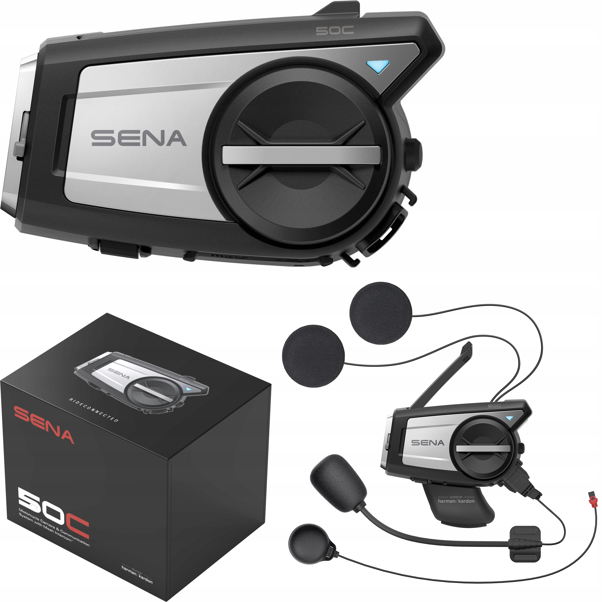 Sena 50C-01 Motocyklový interkom s Uhd kamerou 4K 30 Fps Bluetooth 5