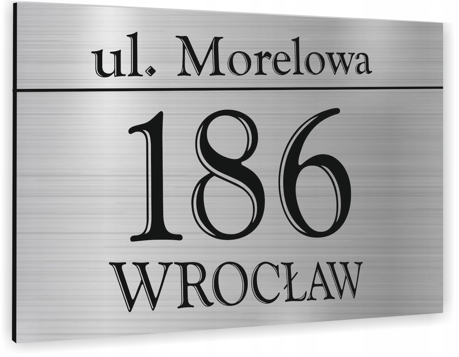 Tabliczka adresowa numer domu NAZWA ULICY 40x30 cm Kolor inny kolor