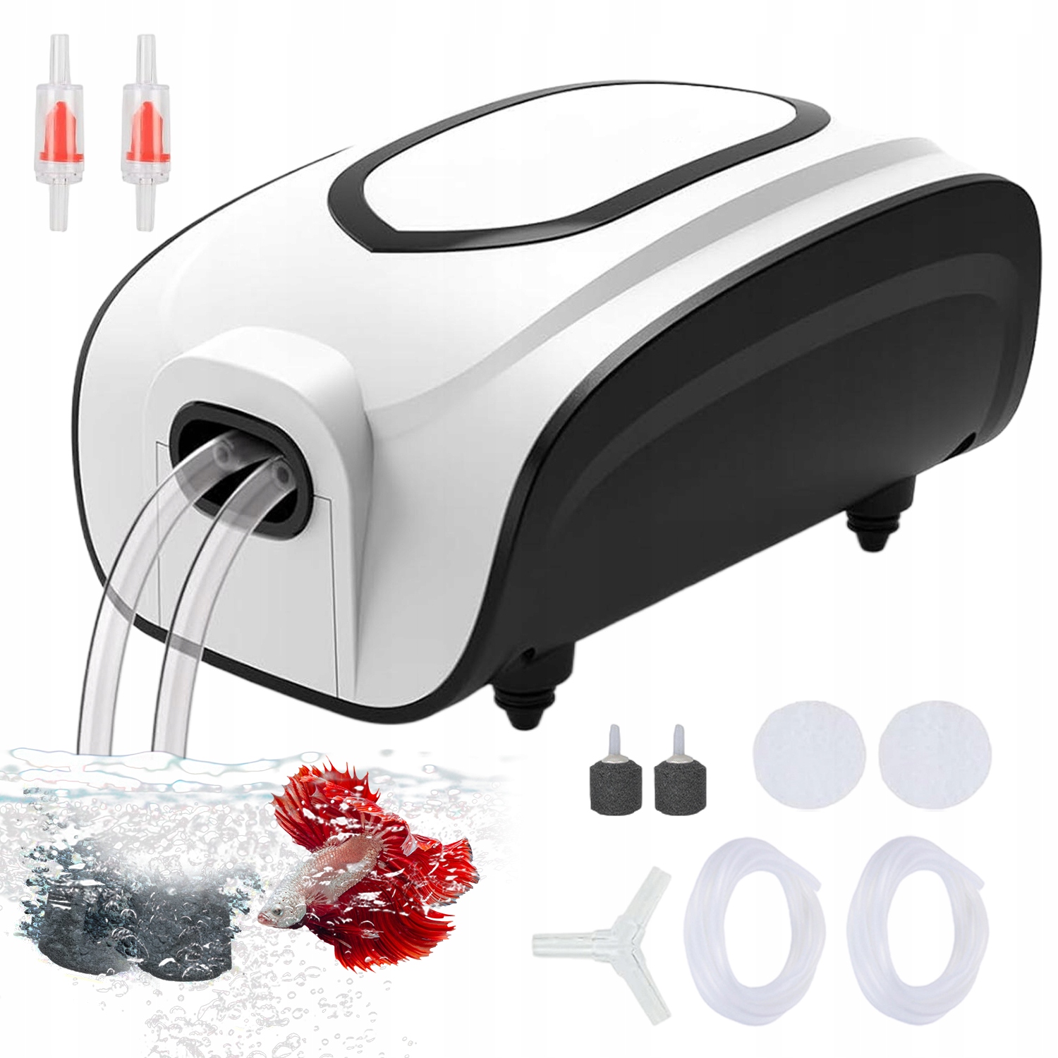 Sada provzdušňovač pro akvárium, pumpa Kyslíku se dvěma otvory, 5 W, 420 L/h