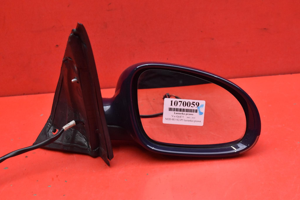 mirror right GRANATOWE EU 010880 VW GOLF 5 V 03-09 7 PIN