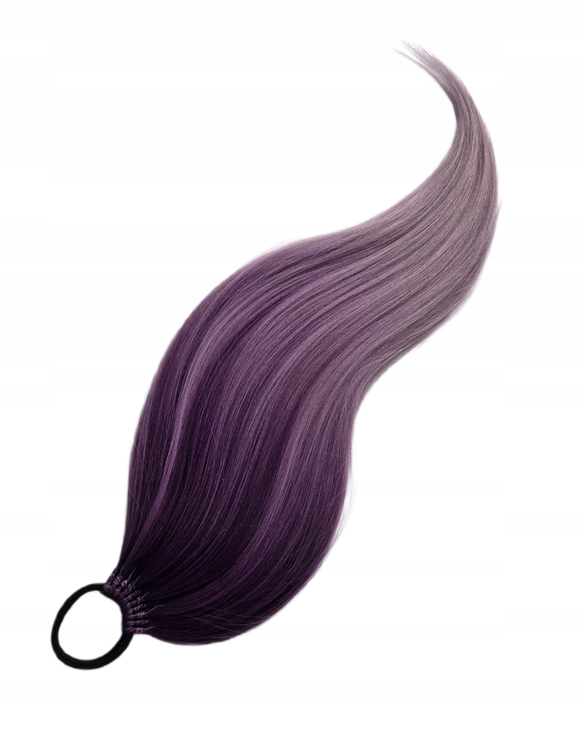 Připínací poník na gumičce, Příčesek, fialová ombre, Fialová Královna, 70 cm