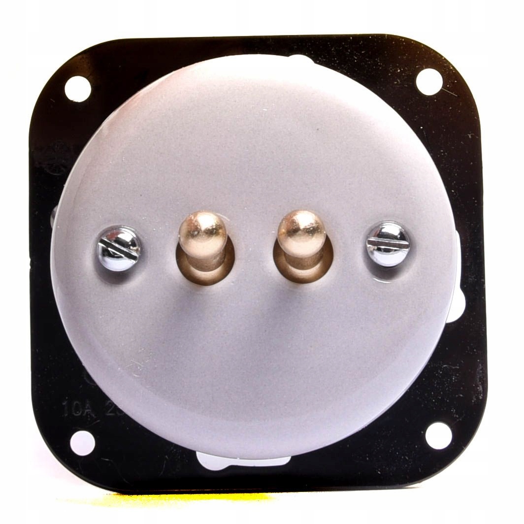 Retro Loft Ceramiczny Włącznik Podtynk Dwutorowy