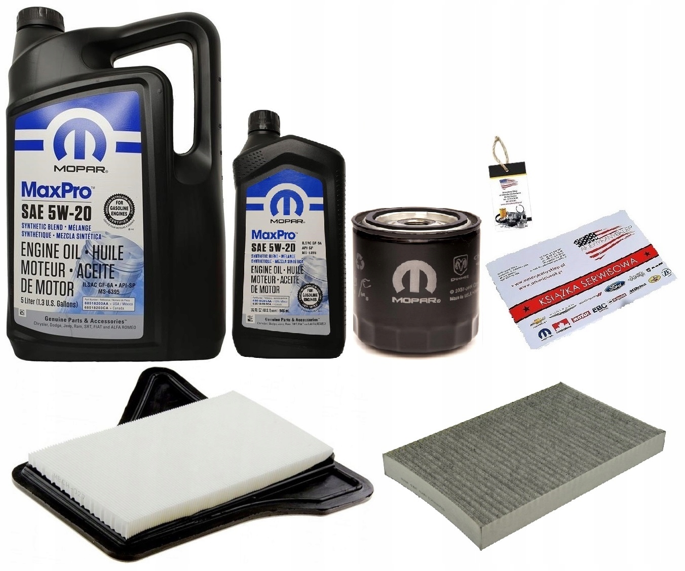 MOPAR 5W20 + FILTRY CHRYSLER PACIFICA 3,8 05-07