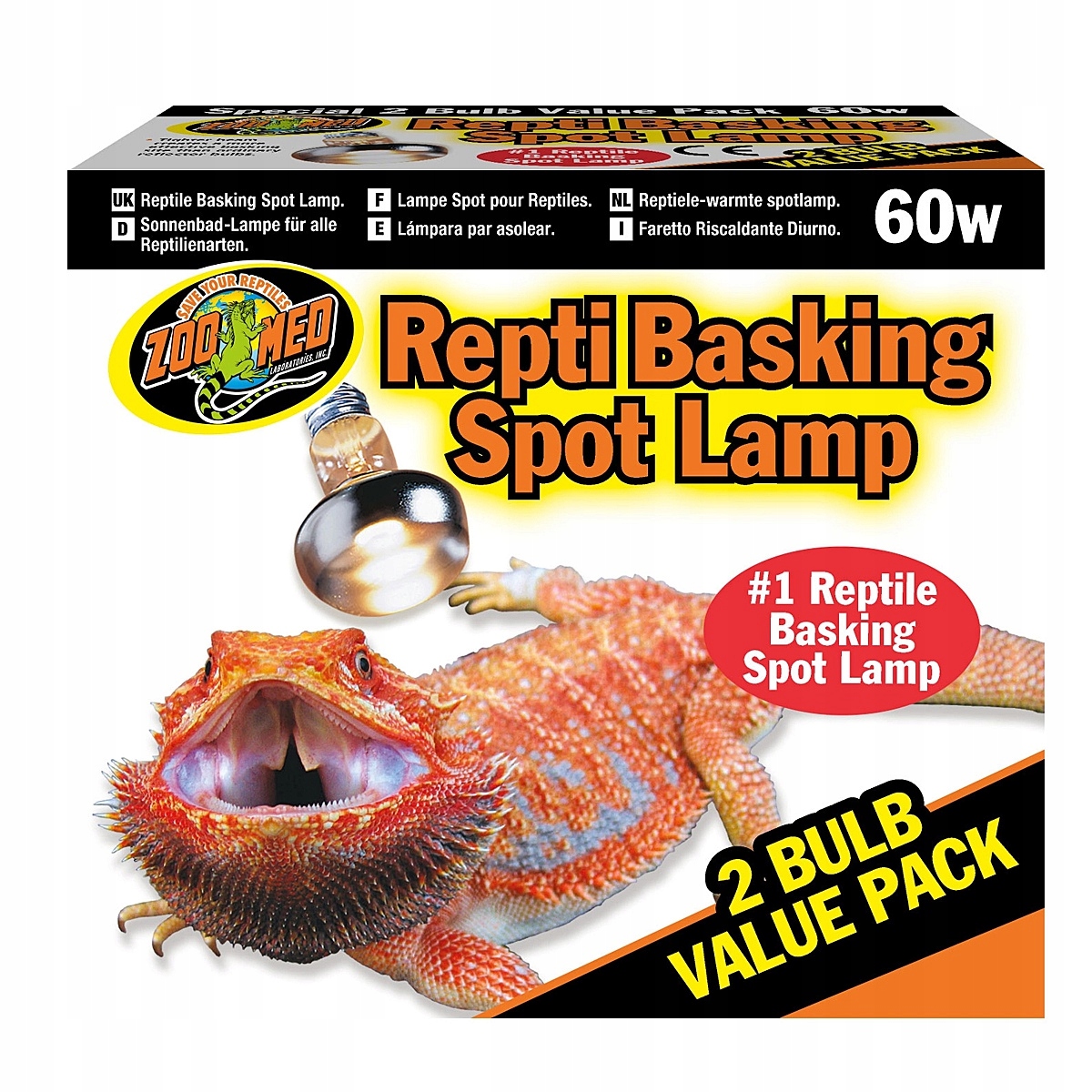 Zoomed Repti Basking Spot Lamp 60W bodová topná žárovka 2 kusy