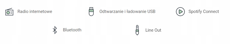 Radio internetowe Wi-Fi DAB+ FM Bluetooth USB POGODA Marka Oakcastle