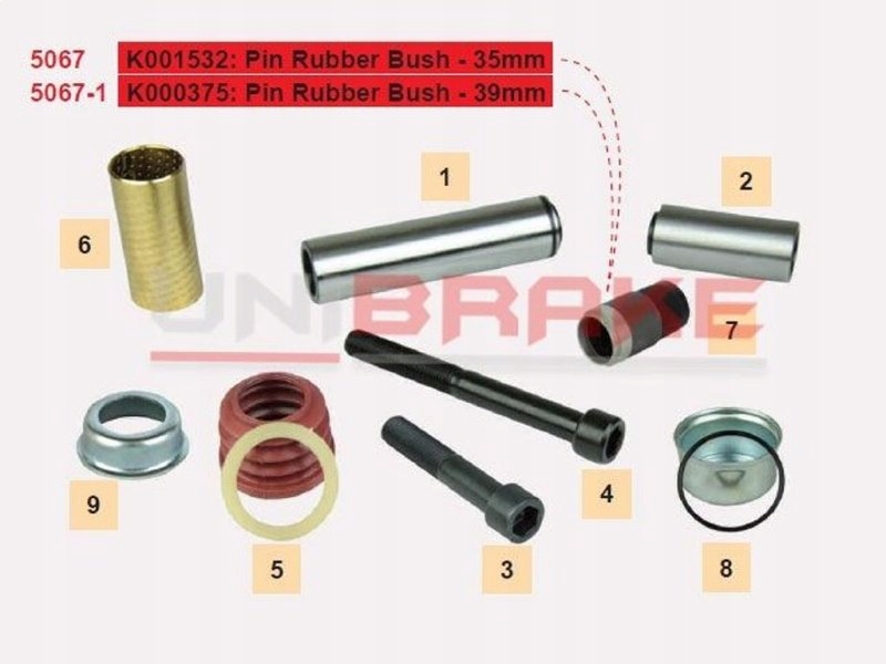 Sada.napr.zapínáku Ham.knorr SB7 VODÍTKA+UŠŤ.(35MM) Man Tga Unibrake Unb