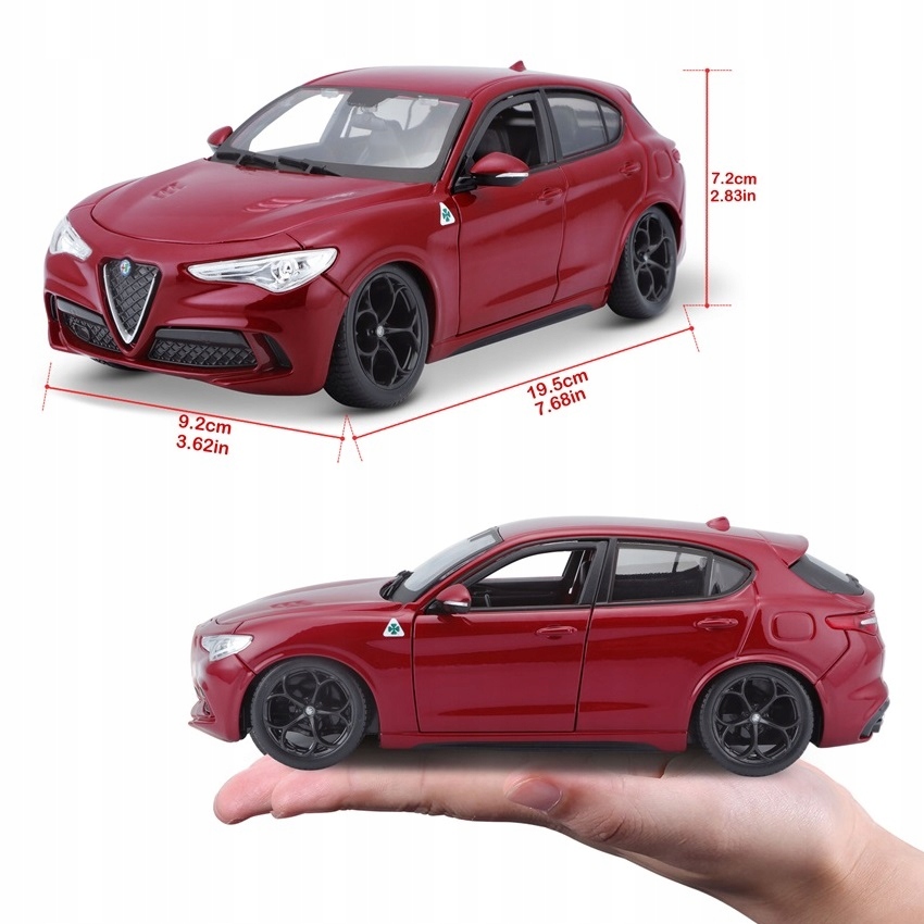 Alfa Romeo Stelvio 1:24 model Bburago 18-21086 Model Alfa Romeo Stelvio
