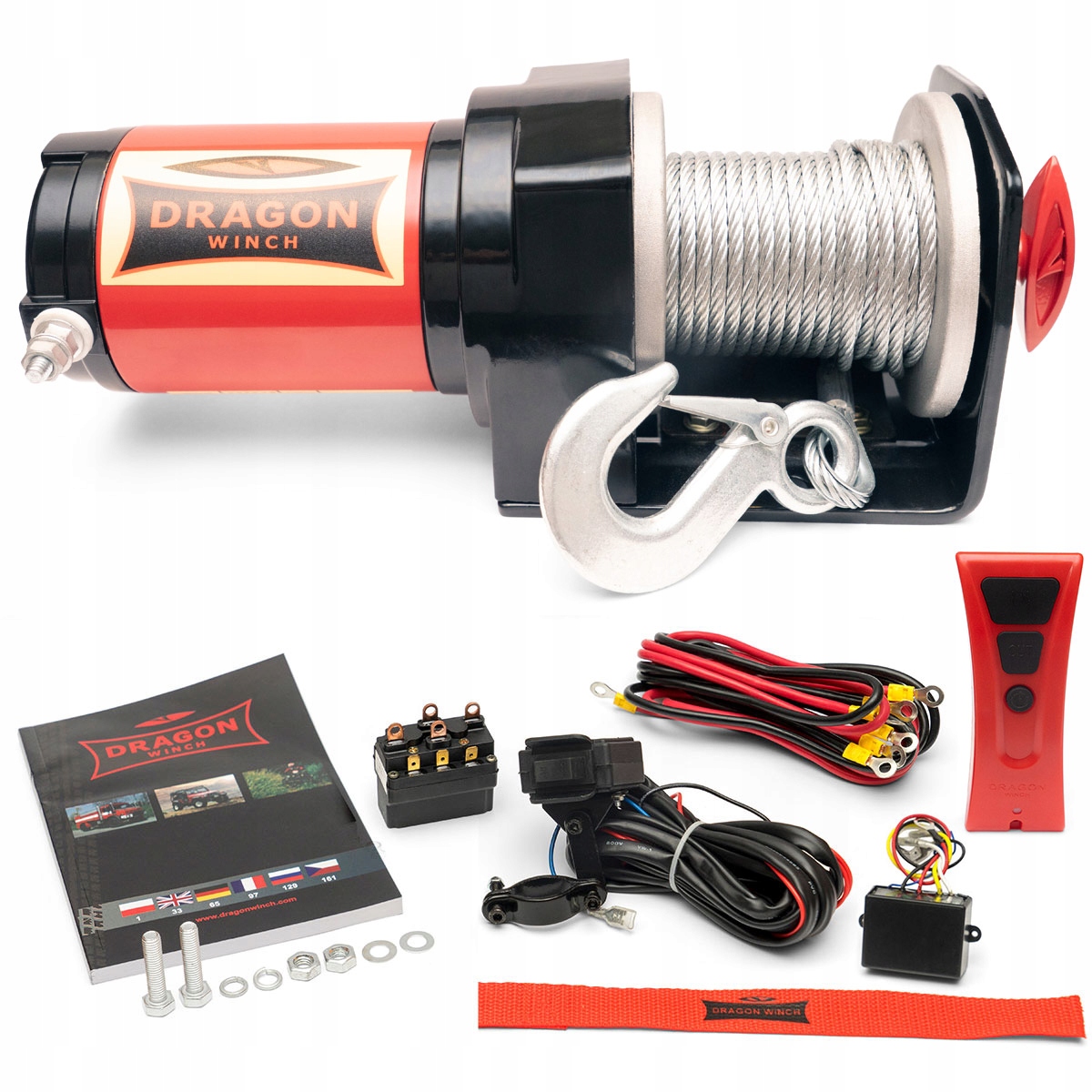 ~1T Elektrická Lanová Vyťahovačka 12V pre lode, prívesy, automobilové štvorkolky