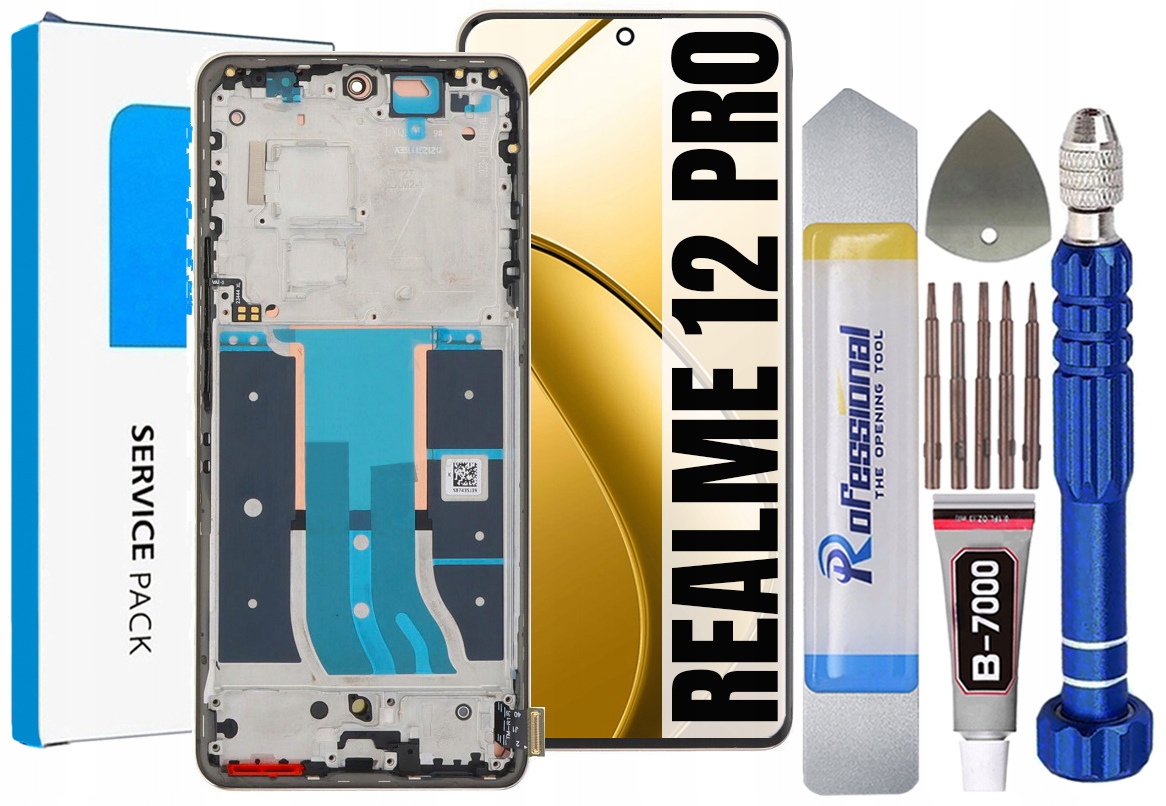 Displej Pro Realme 12 Pro Originál Obrazovka Rámeček Beige