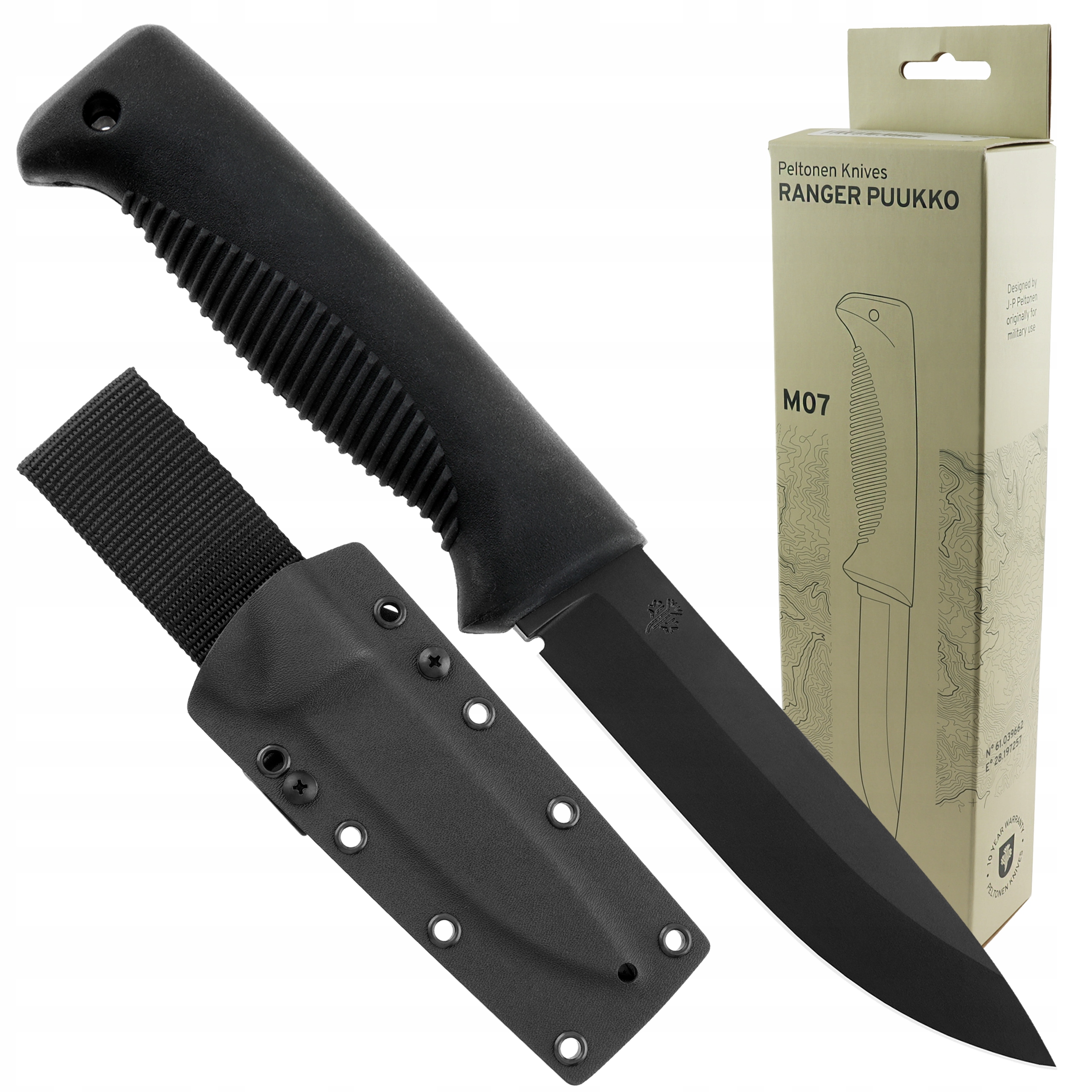 Nóż Peltonen M07 FJP008 80CrV2 Cerakote survival bushcraft kydex