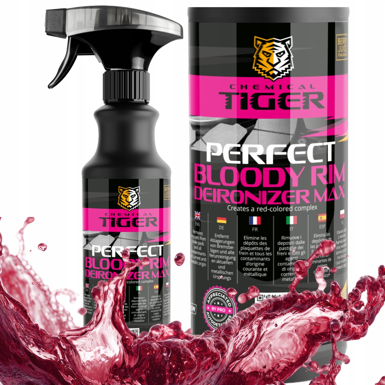 Płyn do czyszczenia nabłyszczania felg kołpaków Efekt krwawej felgi