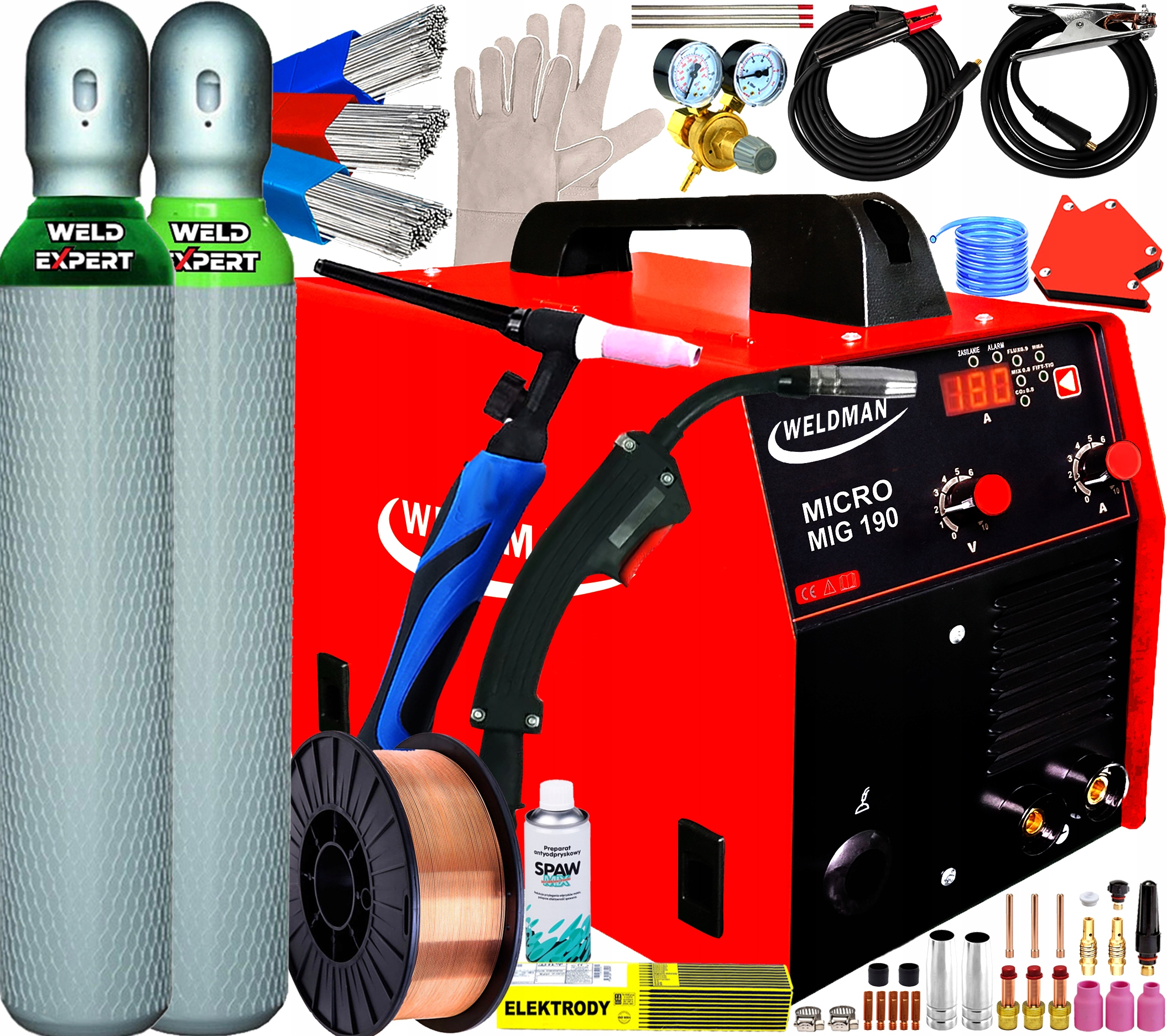 MIGOMAT WELDMAN MICRO MIG 190 SYNERGIA 230V FLUX