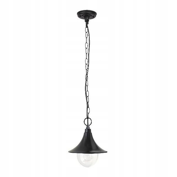 Černá klasická venkovní terasová závěsná lampa