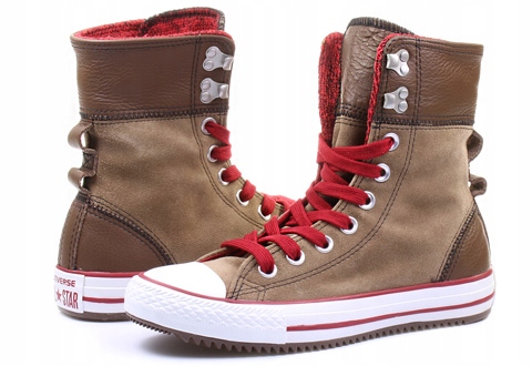 Converse tenisky botasky Chuck Taylor All Star Elsie Rolldown Hi hnědé 36