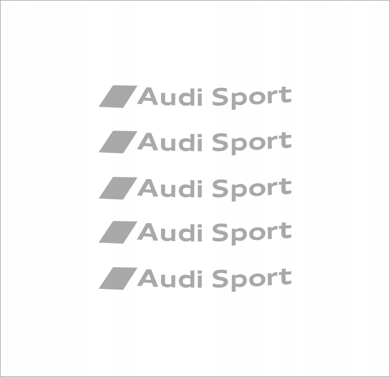 Audi Sport Zestaw 5 Naklejek Na Alufelgi Hi Temp 8 Letnia Oryginał Srebrne
