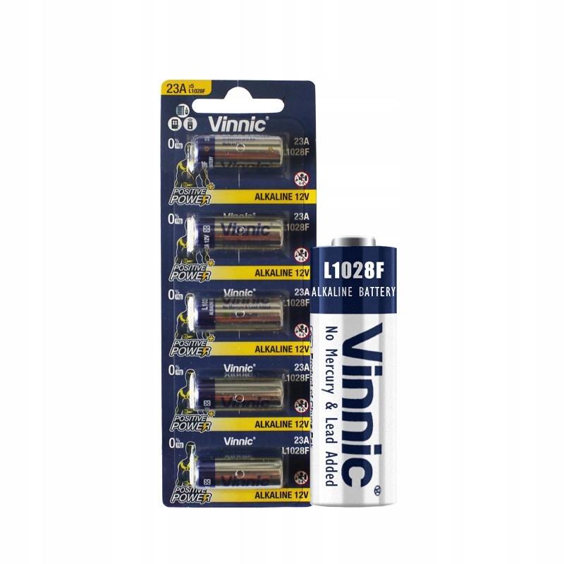 

5 x Bateria Vinnic 12V A23 L1028 F 23A MN21