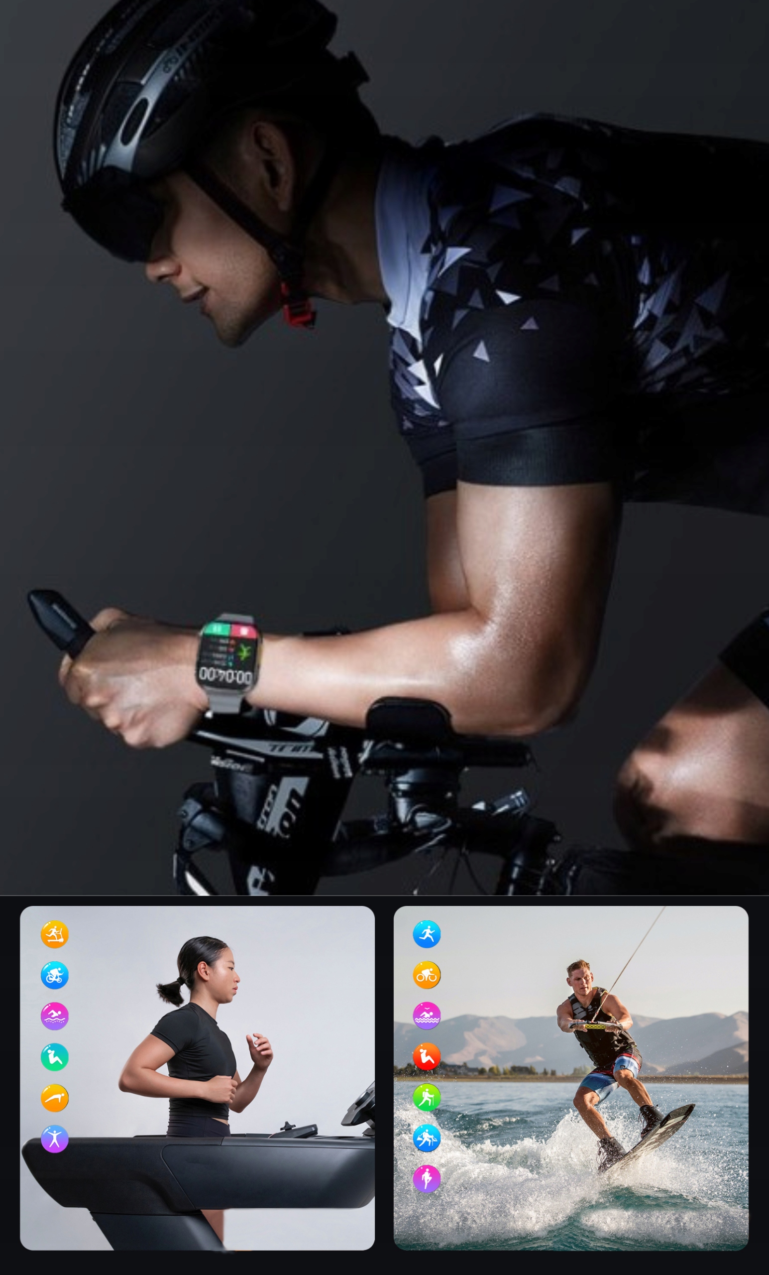 SMARTWATCH MĘSKI SPORTOWY HELLO WATCH3 AMOLED 4GB Z FUNKCJA ROZMOWY POMIARY Model inny