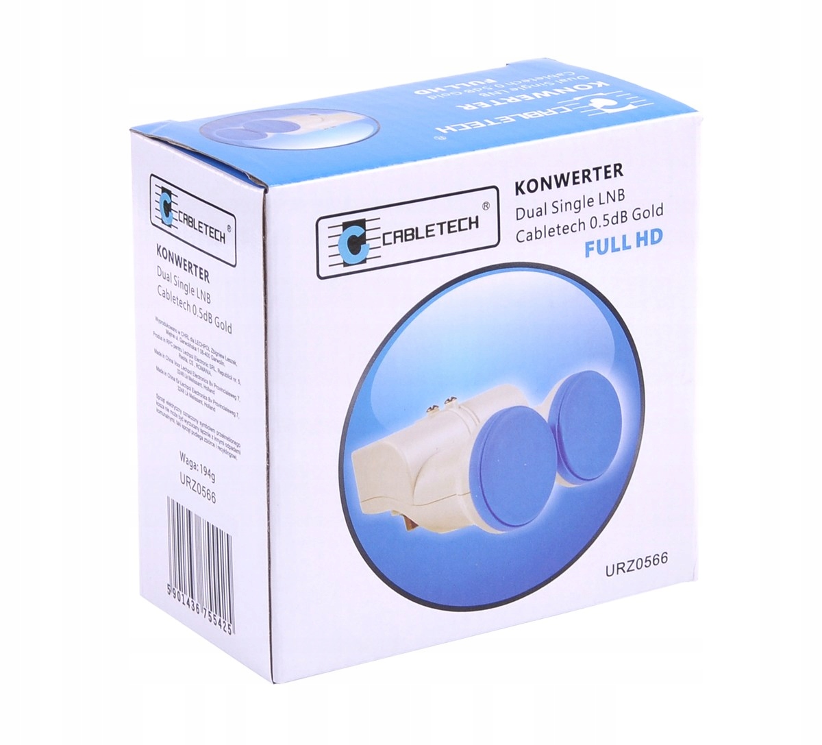 Konwerter dual single LNB Cabletech 0.5dB gold Marka Cabletech