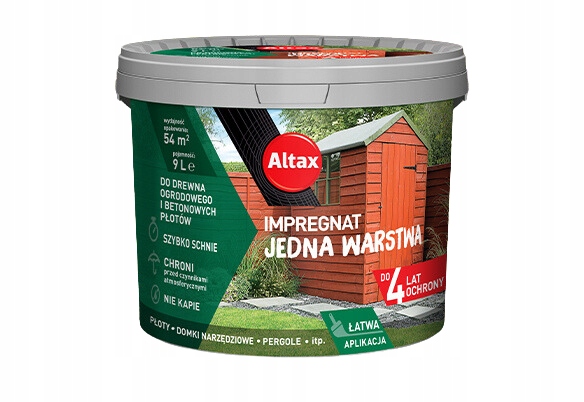 

Altax Impregnat Drewno Jedna Warstwa 9l Palisander
