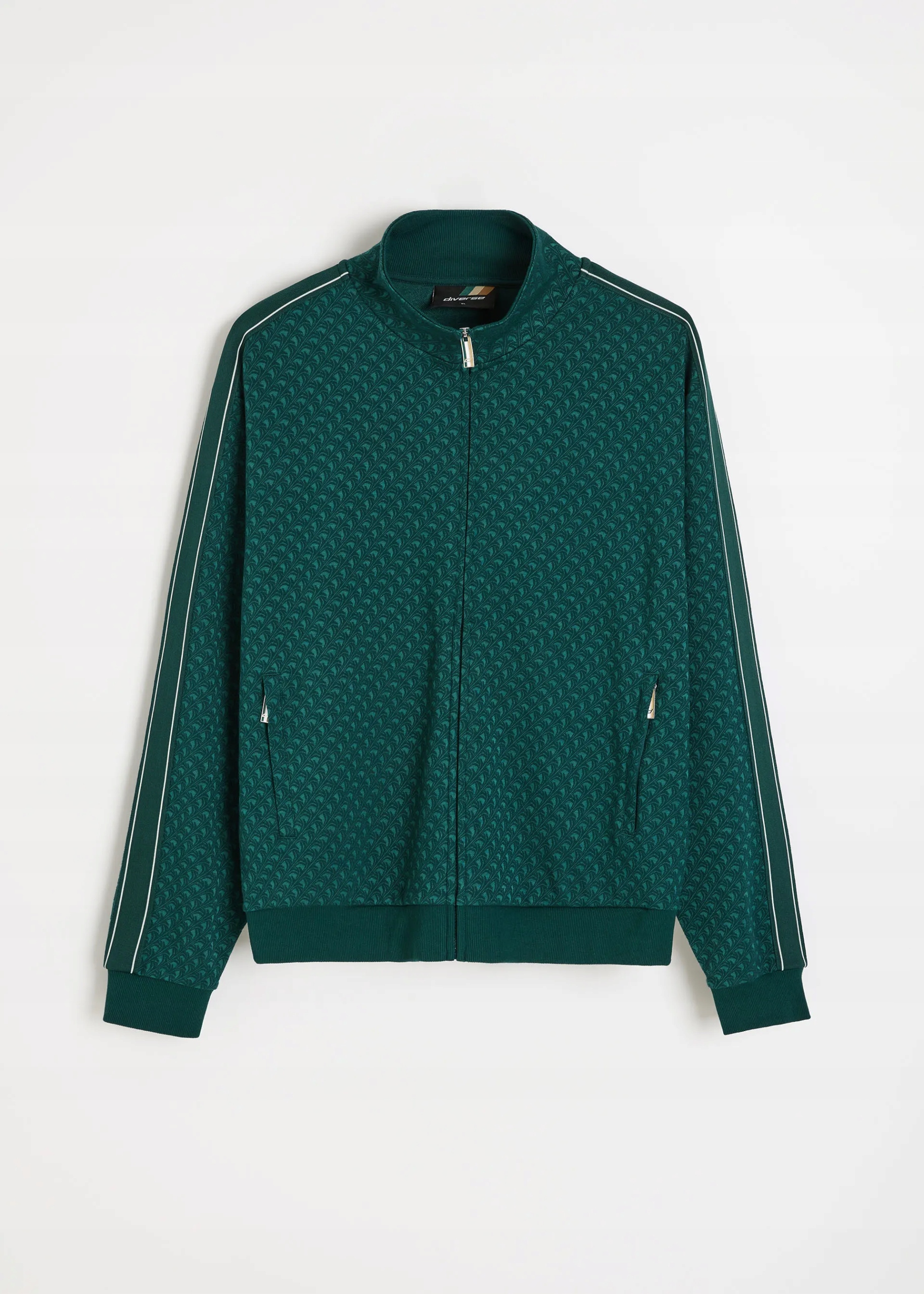 Bluza męska rozpinana ze stójką Diverse Cassis Zielony M