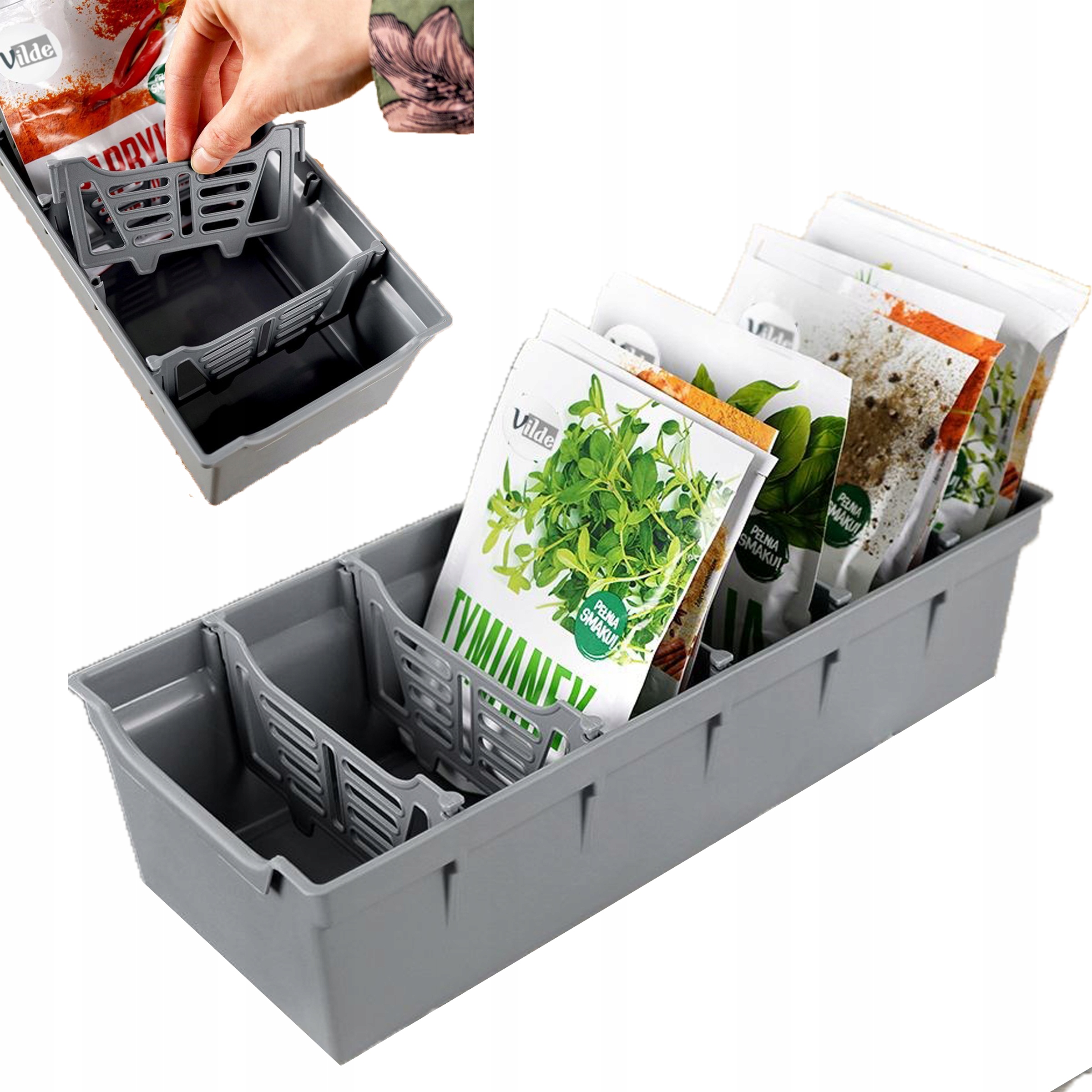 

Organizer pojemnik kuchenny na przyprawy torebki