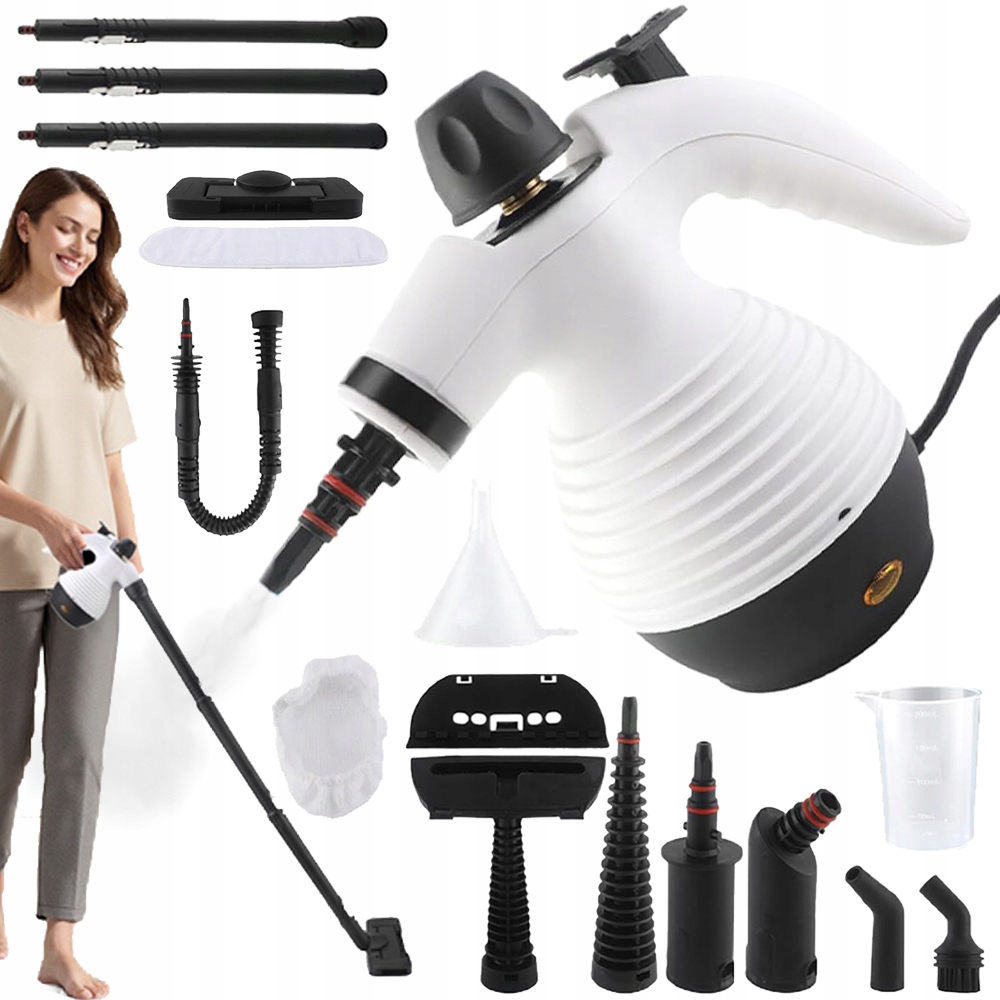 Wydajny Odkurzacz Parowy Ręczny 2W1 Mop Parowy 135°C 46PSI 1050W Do Domu