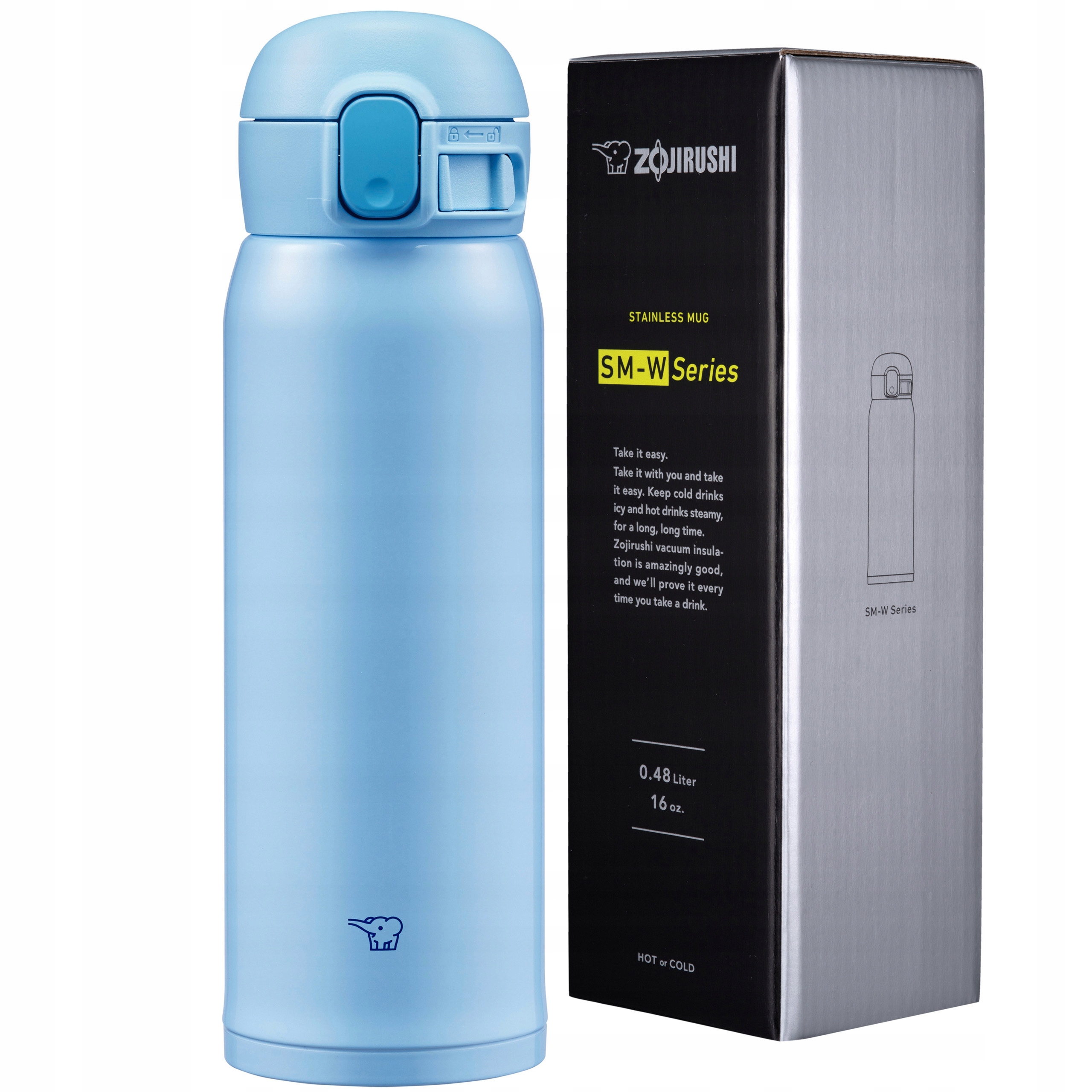 Termohrnek termoska Zojirushi SM-WR48E-AP 0,48L světle modrá modrá