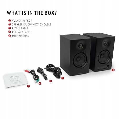 VULKKANO PRO4 Monitory Studyjne 4" Woofer Bluetooth TRS RCA AUX EQ — miniatura 6