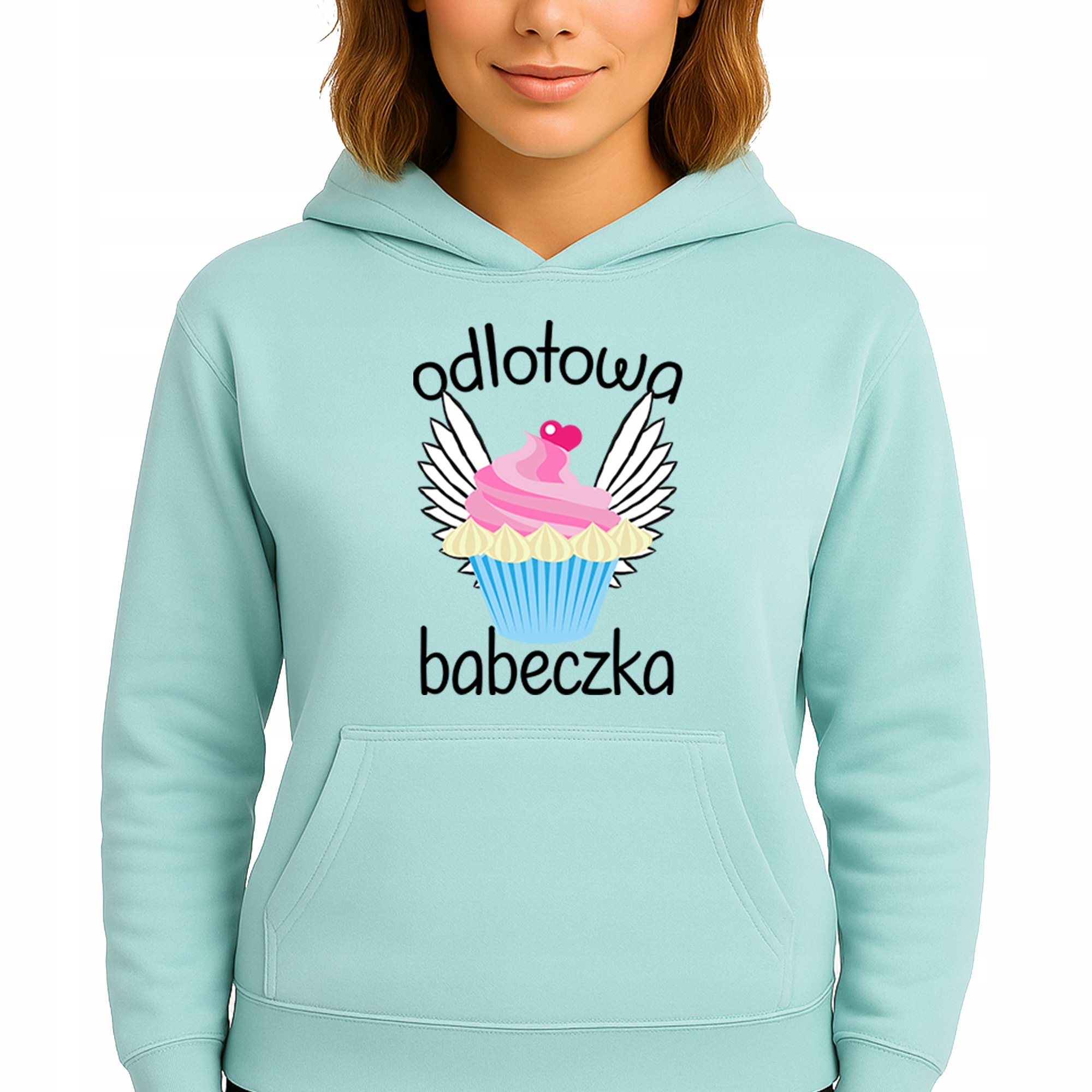 Mikina Mátová Hoodie S Kapucí Bavlněná Odletová Bábovka Vel M