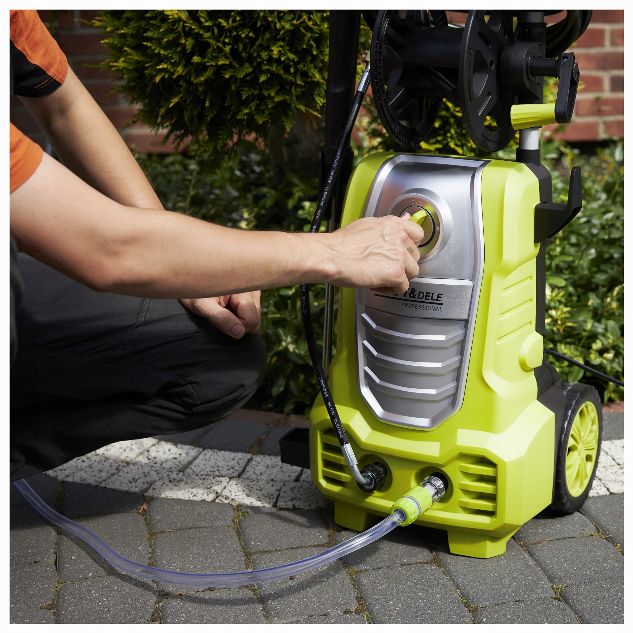 SAMOSSĄCA MYJKA CIŚNIENIOWA 280 BAR MOCNA POMPA ZESTAW 3000W + PŁYN KARCHER Wydajność powierzchniowa 540 m²/h