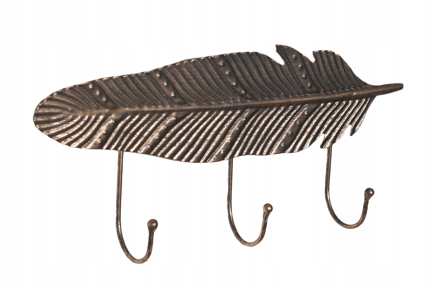 

Wieszak Palmleaf metalowy 3 haki 35x15cm