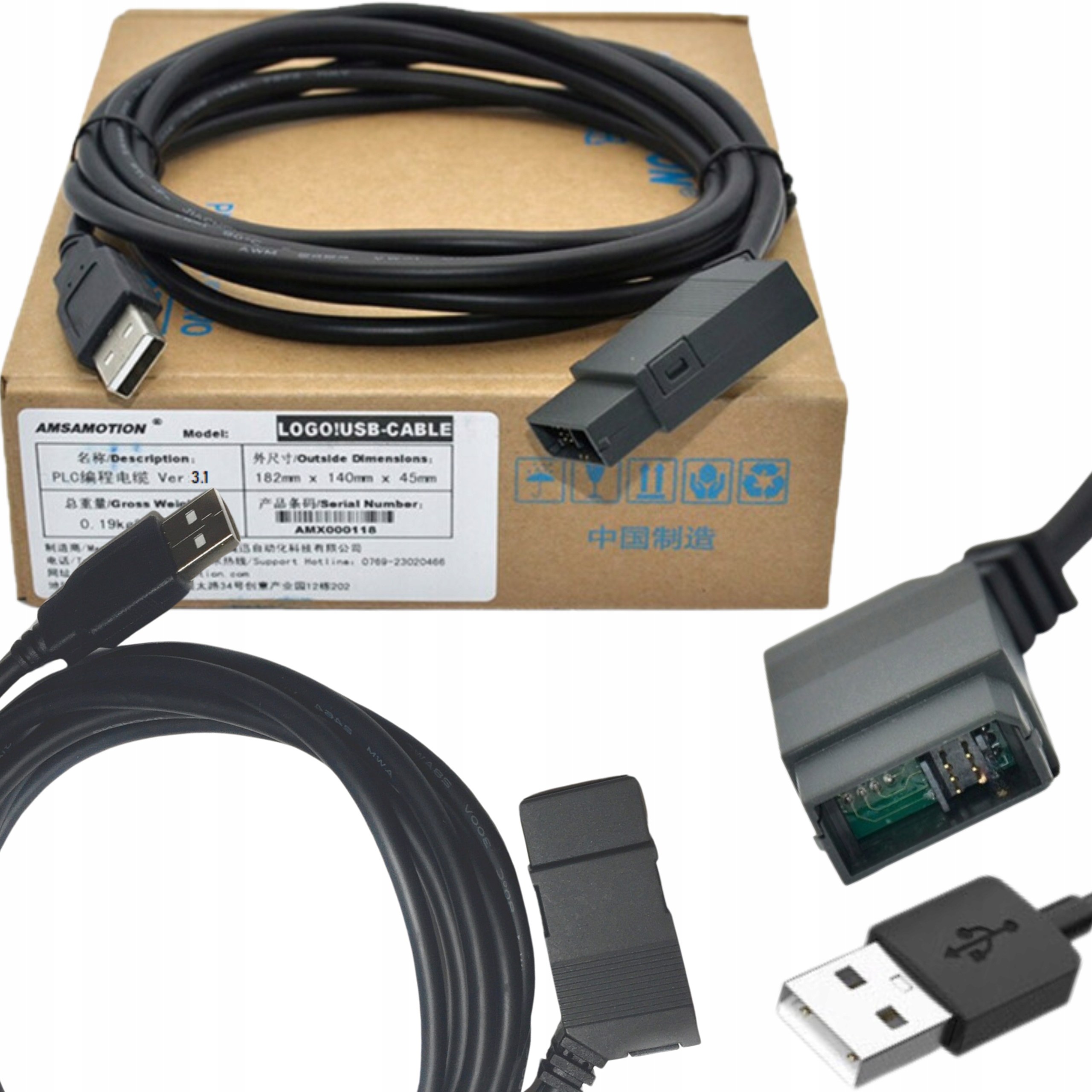 Amsamotion Usb-logo Programmazione Cavo Isolato Per Il Logo Siemens Logo Plc Cavo Usb Rs232 Cavo 6ed1057 1aa01 0ba0 1md08 1hb08 Fs