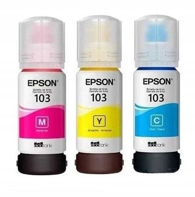 Oryginalne Tusze kolorowe Zestaw Kolorowych Tuszy Epson 103 same Et