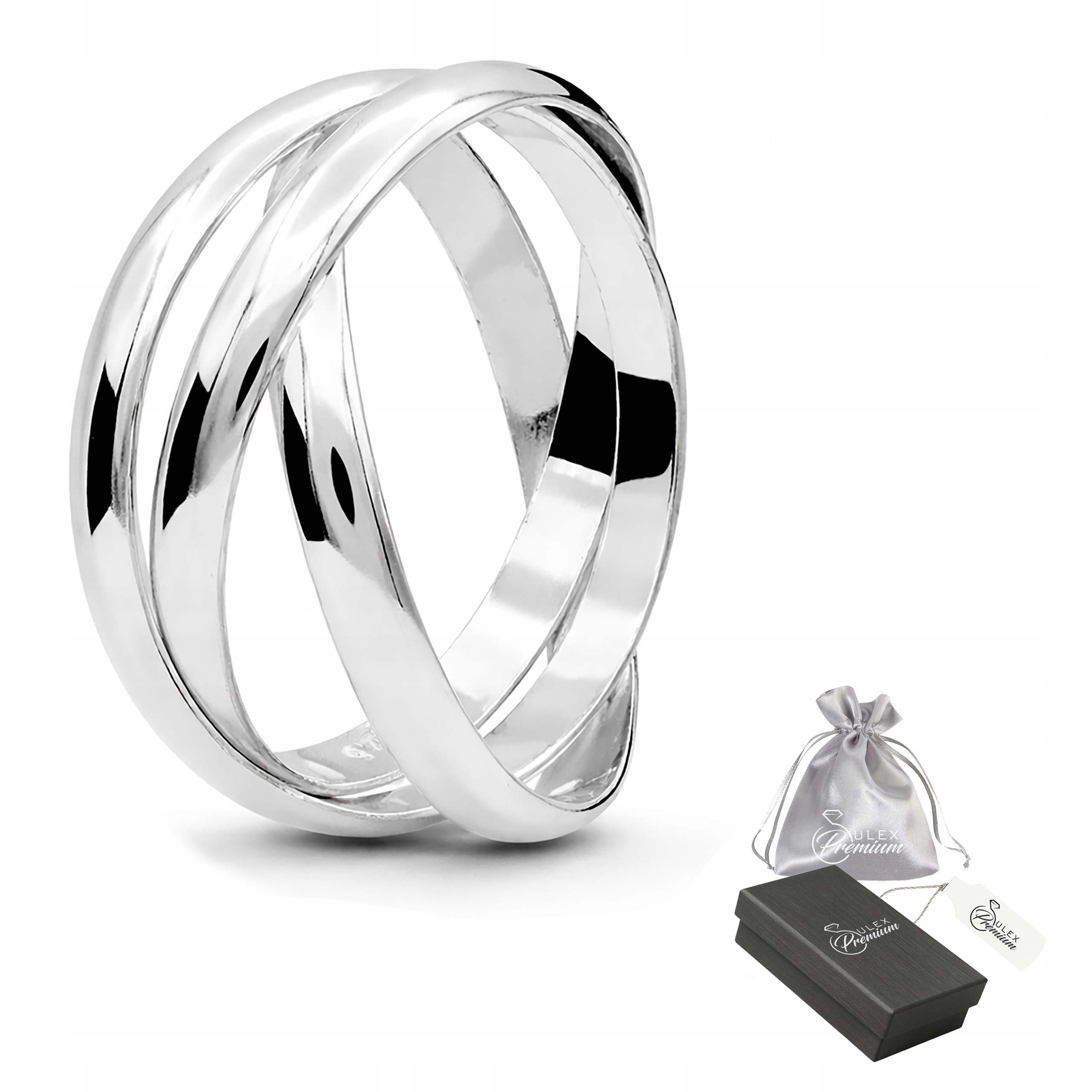 Prstýnek ryzost 925 Elegantní Snubní Prsten Tři V Jednom vel. 16