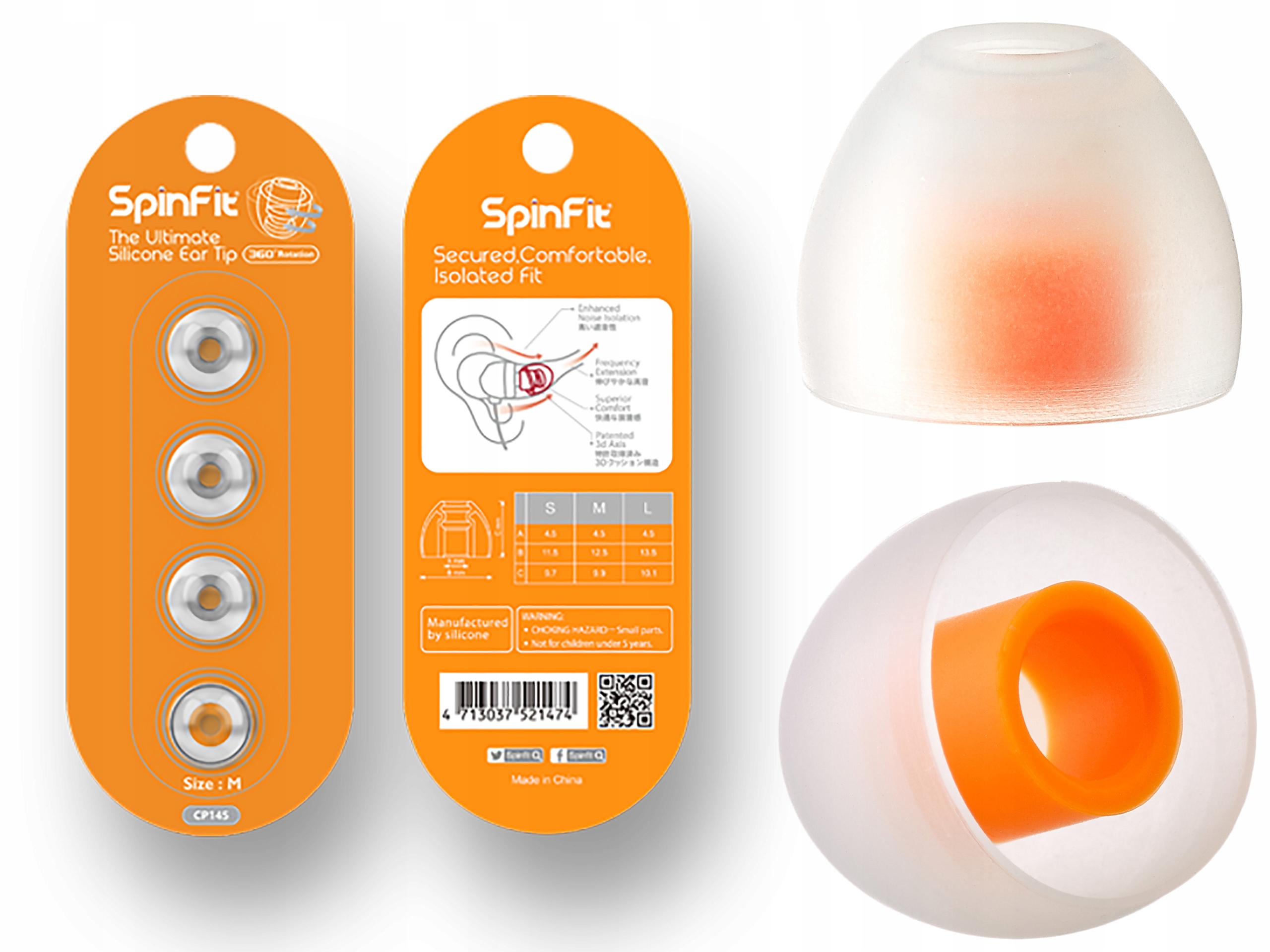 

SpinFit CP145-M Profesjonalne Nakładki 2 Pary