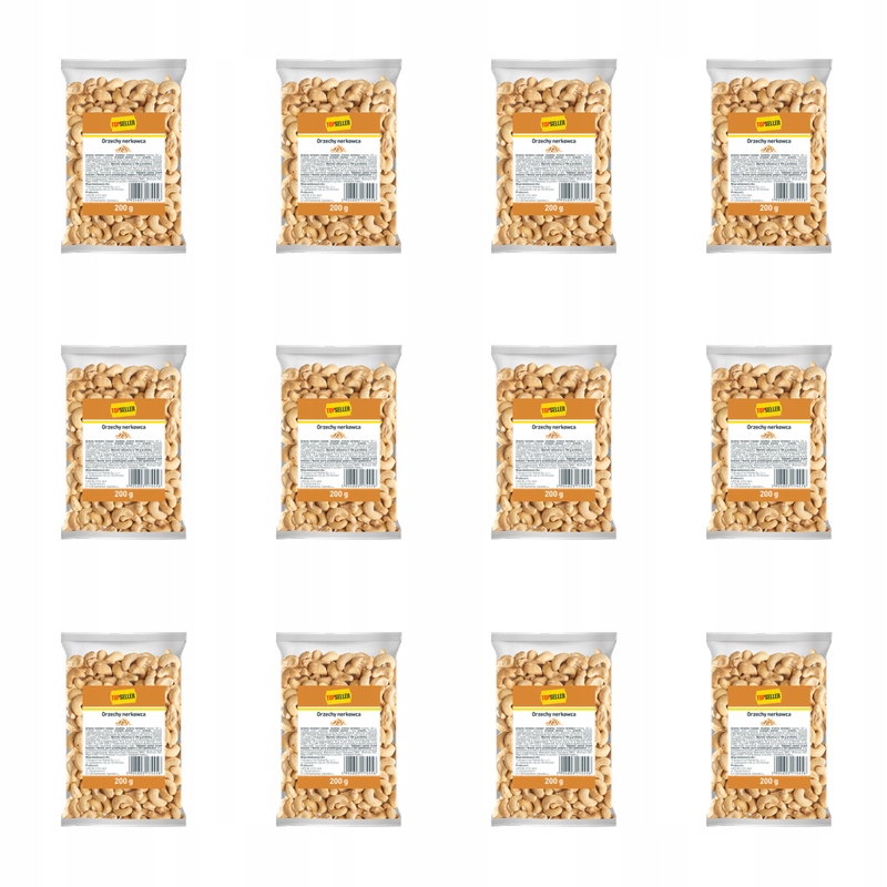 Topseller Kešu ořechy 200 g X12