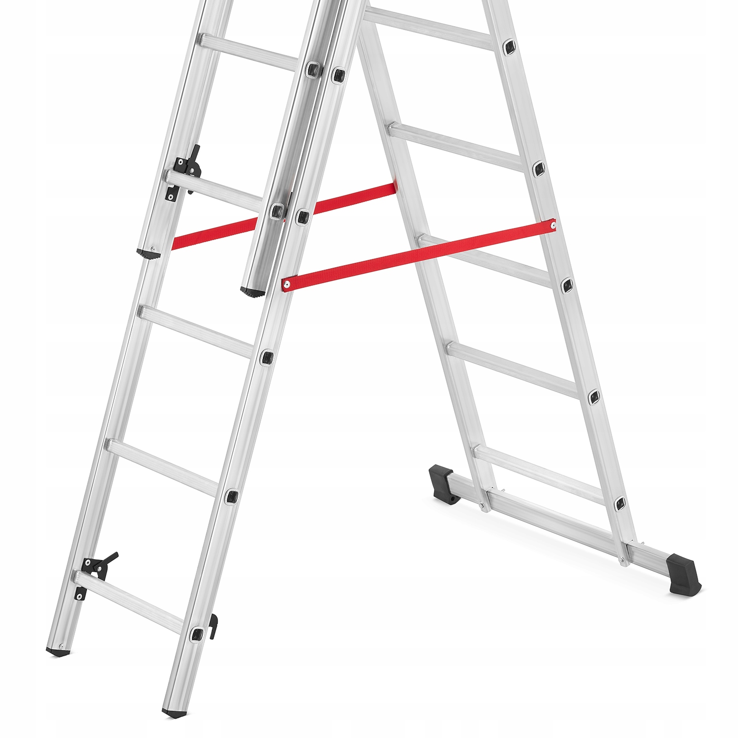 Drabina aluminiowa 3x7 wielofunkcyjna na schody HIGHER 5,60m 150kg GRATIS — 16