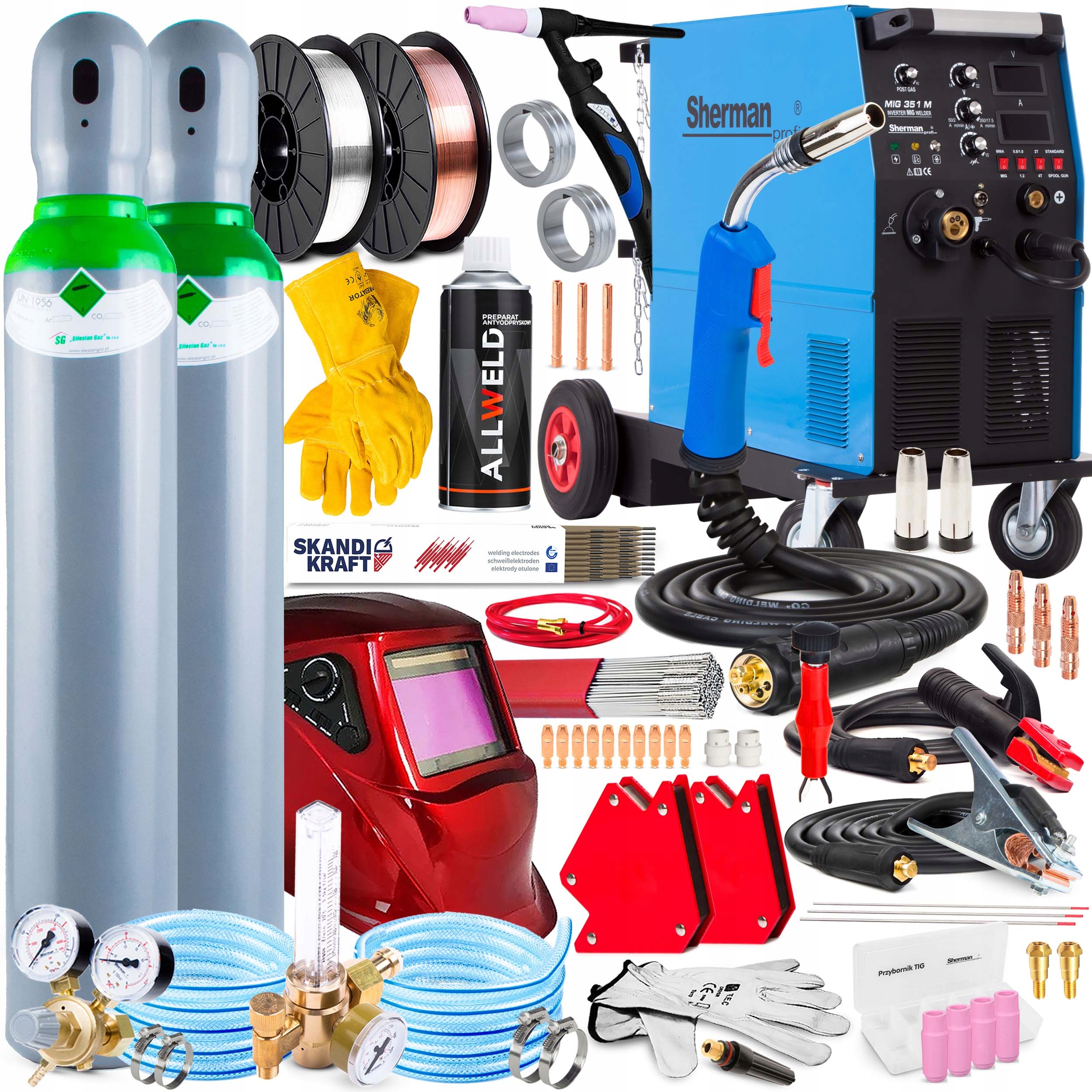 Invertorová Svářečka Sherman Mig 351 M 4R Mag Mma 400V 350A Igbt